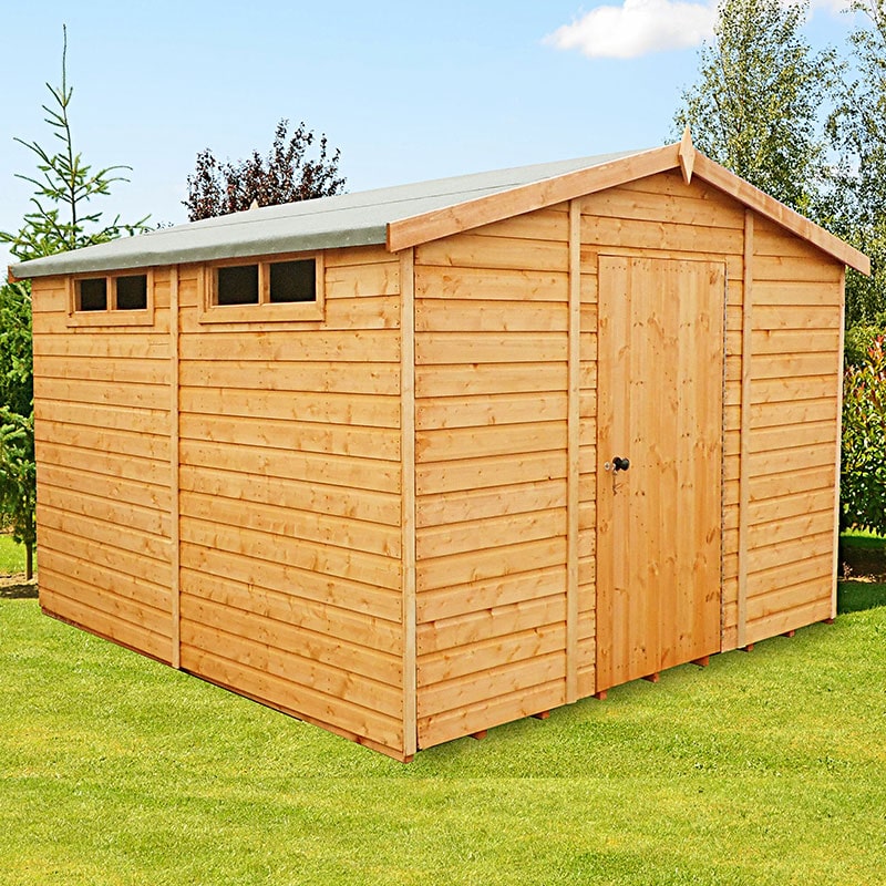 10' x 10' Shire Premium Security Apex Wooden Garden Shed (2.99m x 2.99m) online kaufen