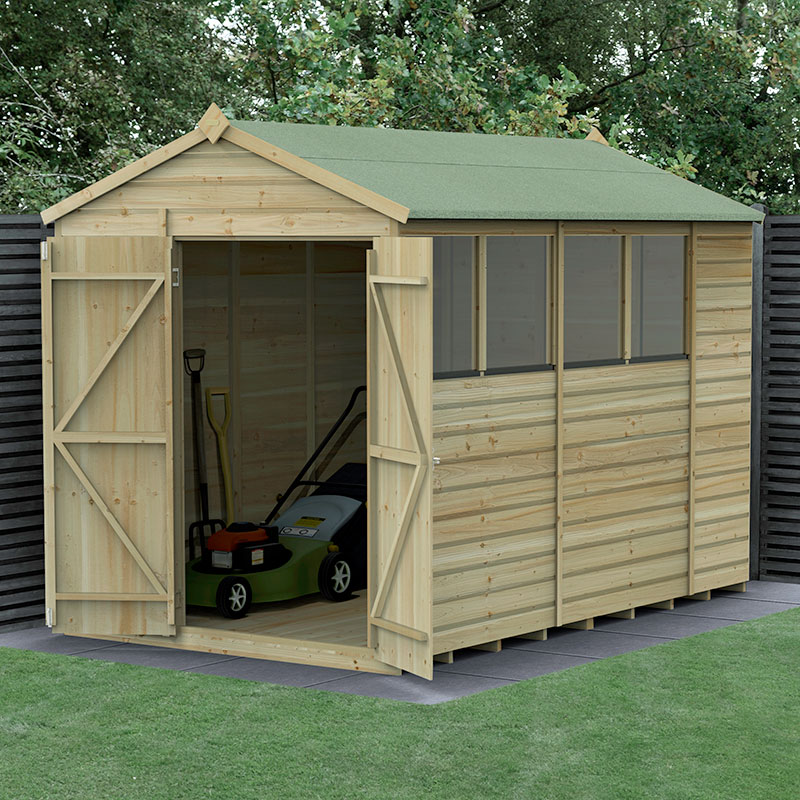 10' x 6' Forest Beckwood 25yr Guarantee Shiplap Pressure Treated Double Door Apex Wooden Shed (3.01m x 1.99m) online kaufen