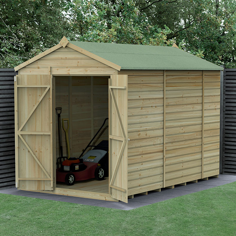 10' x 6' Forest Beckwood 25yr Guarantee Shiplap Pressure Treated Windowless Double Door Apex Wooden Shed (3.01m x 1.99m) online kaufen