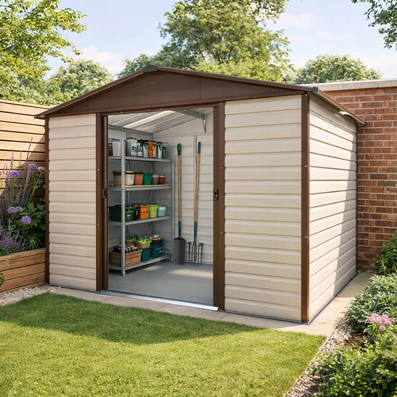 10' x 6' Yardmaster Shiplap Metal Shed Brown Finish (3.03m x 1.97m) online kaufen