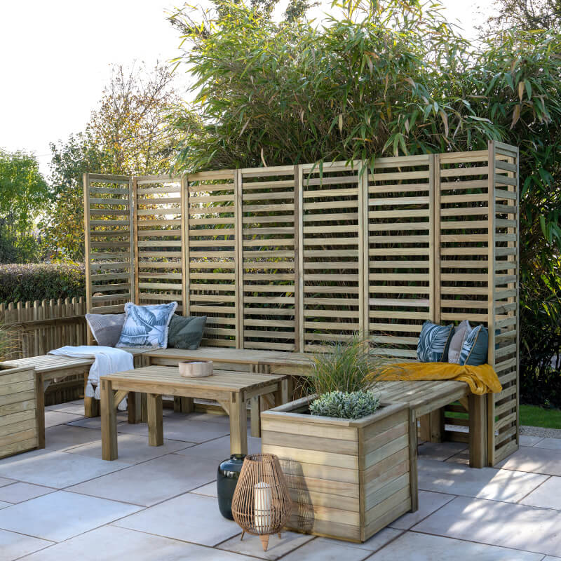 10' x 6'8 Forest Modular Wooden Garden Seating Set Number 4 (3.06m x 2.03m) online kaufen