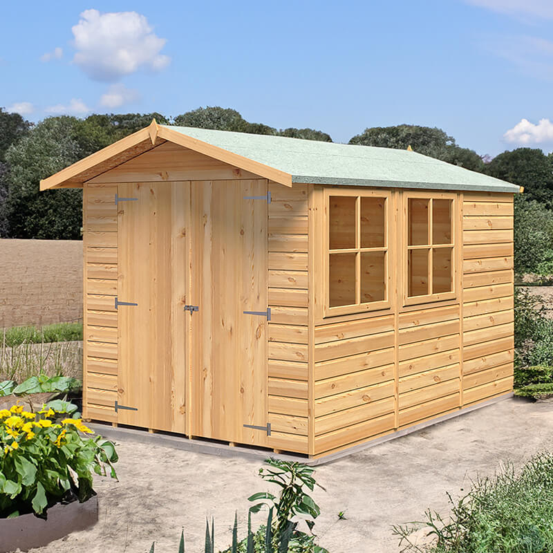 10' x 7' Shire Guernsey Double Door Wooden Garden Shed (3.35m x 2.2m) online kaufen