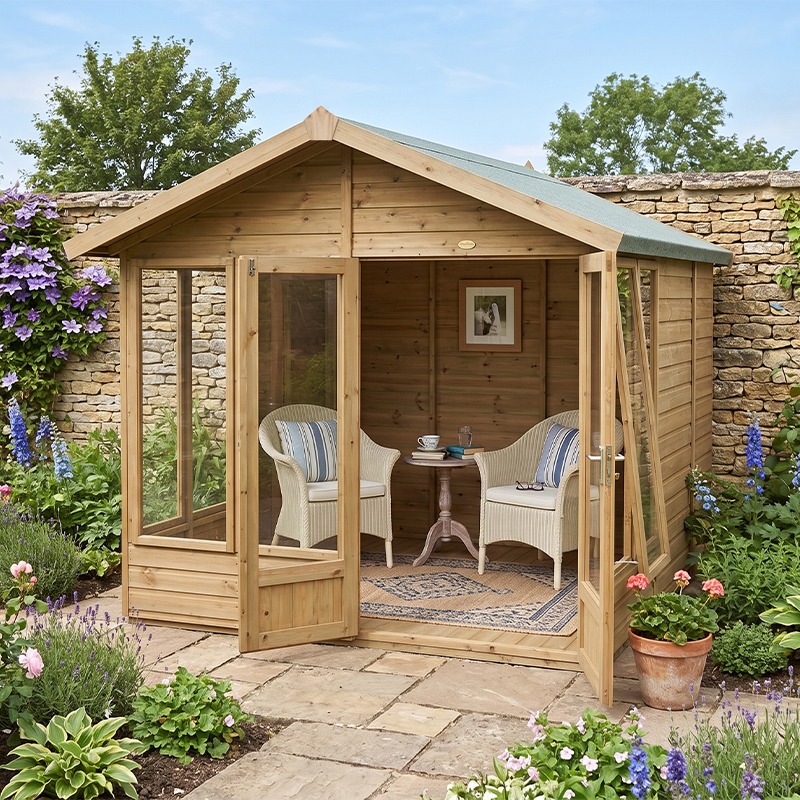 10' x 8' Forest Timberdale 25yr Guarantee Double Door Apex Summer House (3.32m x 2.69m) online kaufen