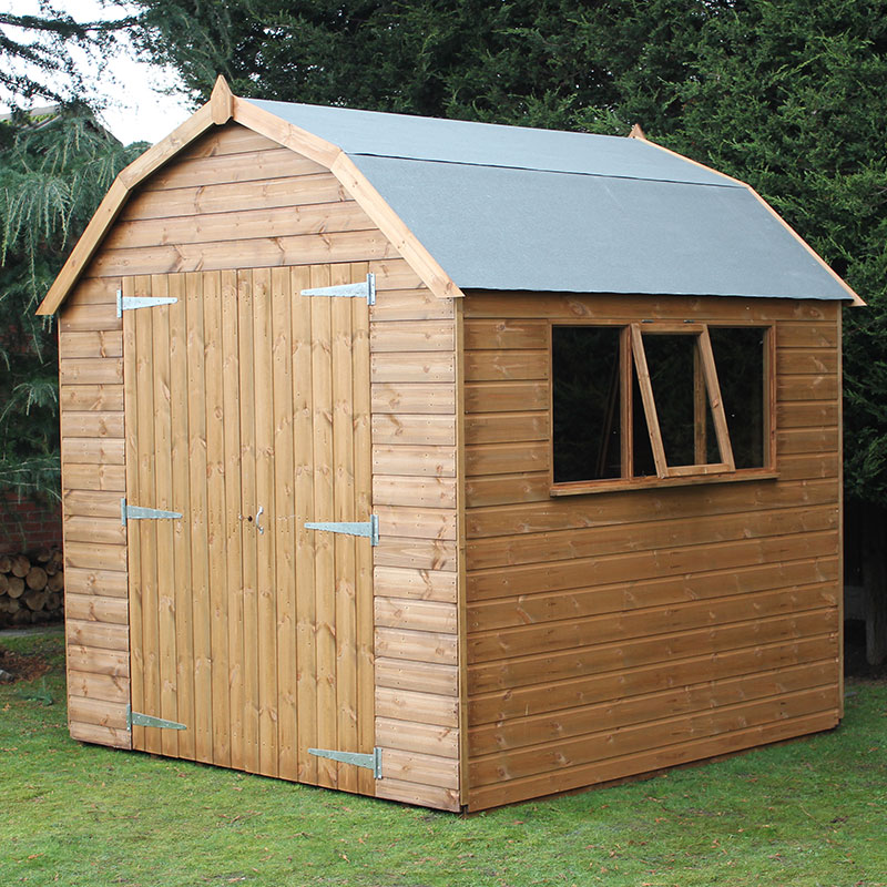 10' x 8' Traditional Shiplap Dutch Barn Heavy Duty Wooden Garden Shed (3.05m x 2.44m) online kaufen