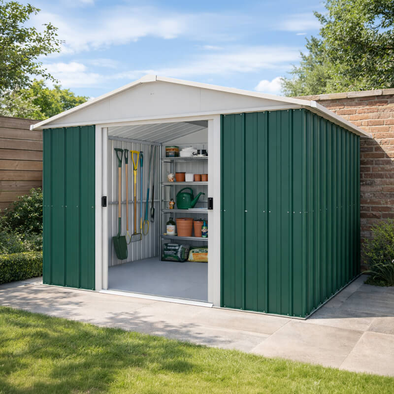 10' x 8' Yardmaster Green Metal Shed (3.03m x 2.37m) online kaufen