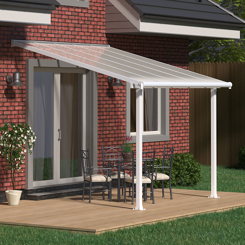 10'x10' (3x3m) Palram Canopia Olympia White Patio Cover With Clear Panels online kaufen