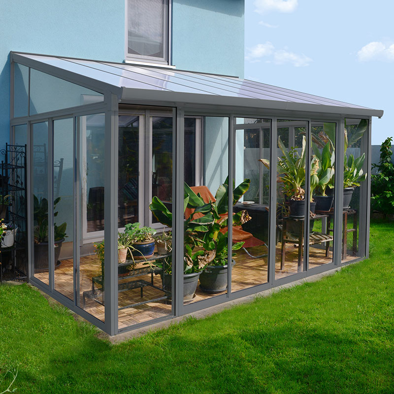 10'x14' (3x4.25m) Palram Canopia SanRemo Grey Lean-To Conservatory online kaufen