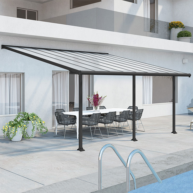 10'x18' (3x5.46m) Palram Canopia Olympia Grey Patio Cover With Clear Panels online kaufen