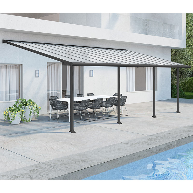 10'x20' (3x6.1m) Palram Canopia Olympia Grey Patio Cover With Clear Panels online kaufen