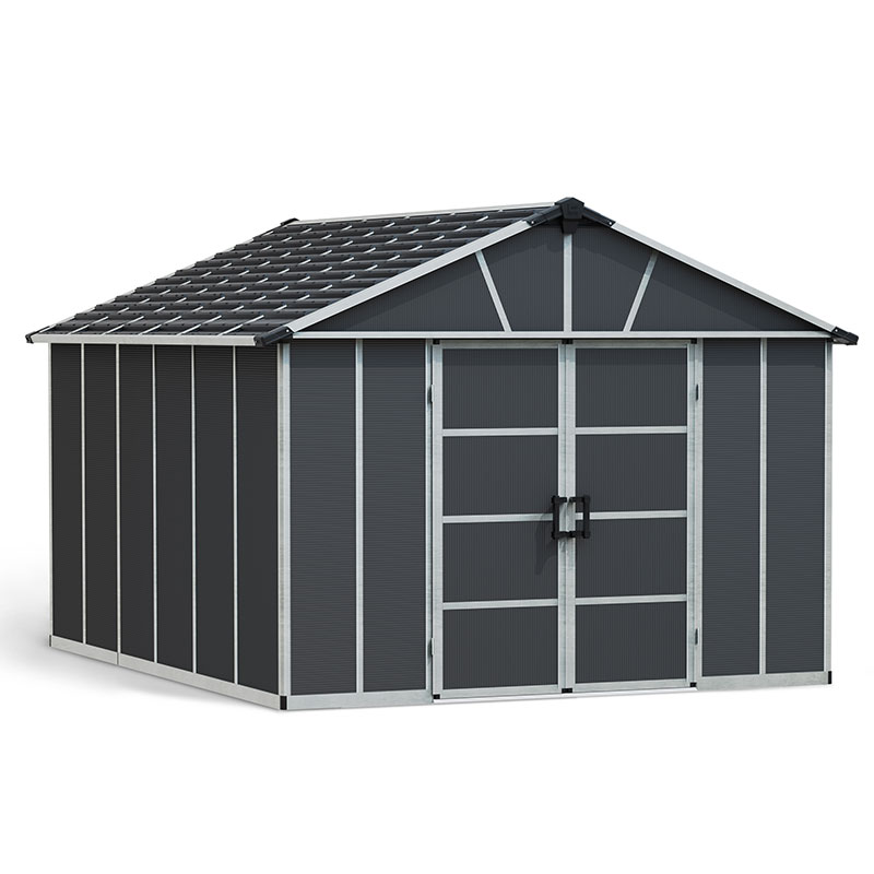 11' x 13.1' Palram Canopia Yukon Premium Dark Grey Skylight Plastic Shed with WPC Floor (3.32m x 3.93m) online kaufen