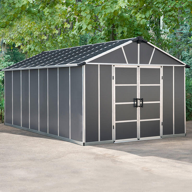 11' x 17.2' Palram Canopia Yukon Premium Dark Grey Plastic Shed (3.32m x 5.19m) online kaufen
