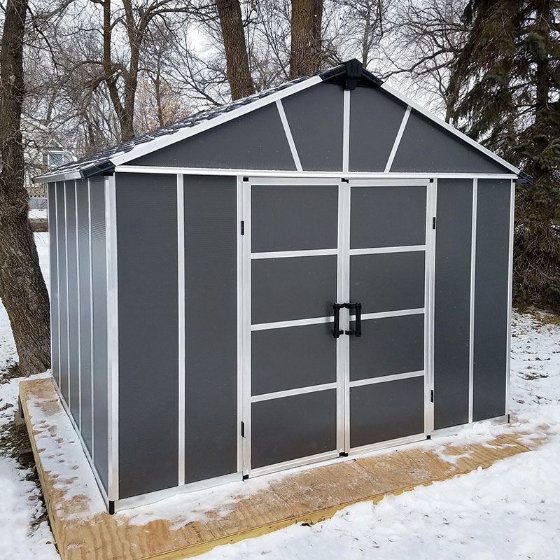 11' x 9' Palram Canopia Yukon Premium Dark Grey Skylight Plastic Shed (3.32m x 2.71m) online kaufen