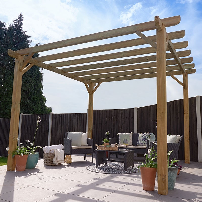 12' x 12' Forest Premium Ultima Large Wooden Garden Pergola (3.6m x 3.6m) online kaufen