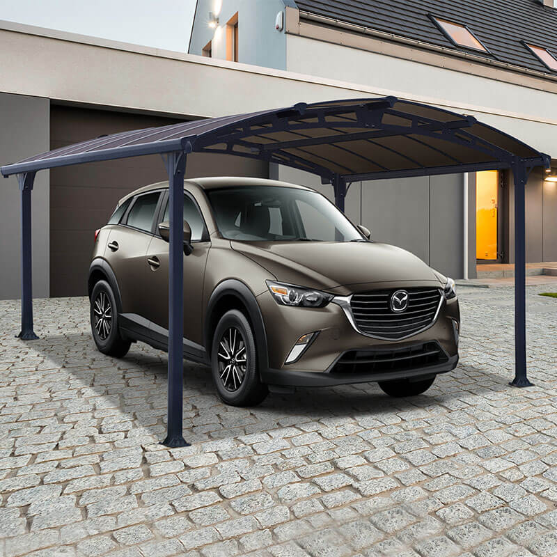 12' x 15' Palram Canopia Arcadia 4300 Grey Metal Carport (3.59m x 4.3m) online kaufen