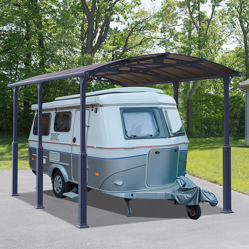 12' x 16' Palram Canopia Arcadia Alpine 5000 Grey Metal Carport (3.59m x 5.02m) online kaufen