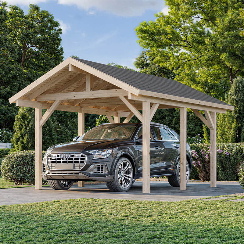 12' x 17' Palmako Robert Wooden Carport (3.5m x 5.1m) online kaufen
