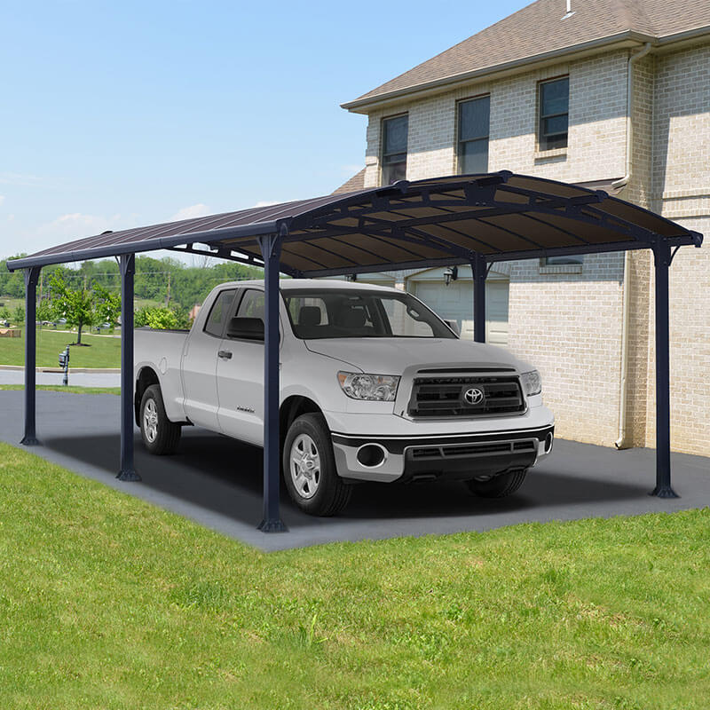 12' x 21' Palram Canopia Arcadia 6400 Grey Metal Carport (3.59m x 6.44m) online kaufen