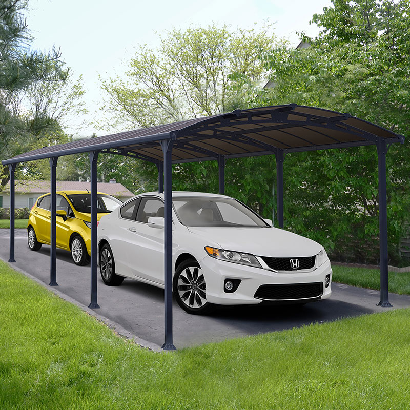 12' x 28' Palram Canopia Arcadia 8500 Grey Metal Carport (3.59m x 8.58m) online kaufen