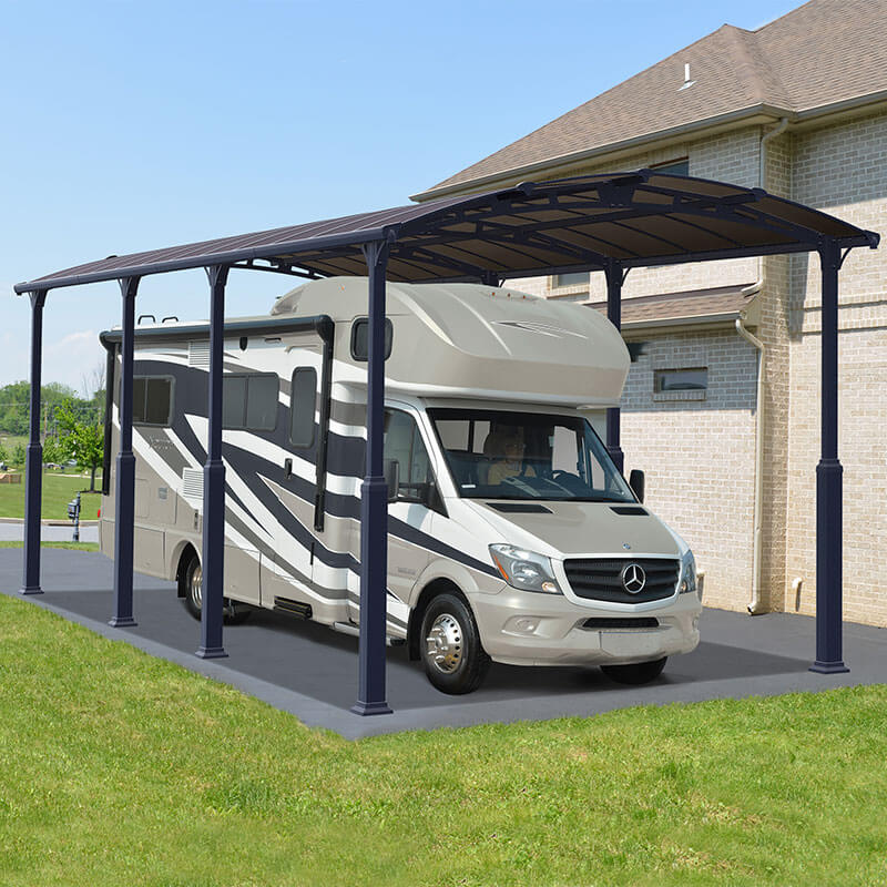 12' x 28' Palram Canopia Arcadia Alpine 8500 Grey Metal Carport (3.59m x 8.58m) online kaufen