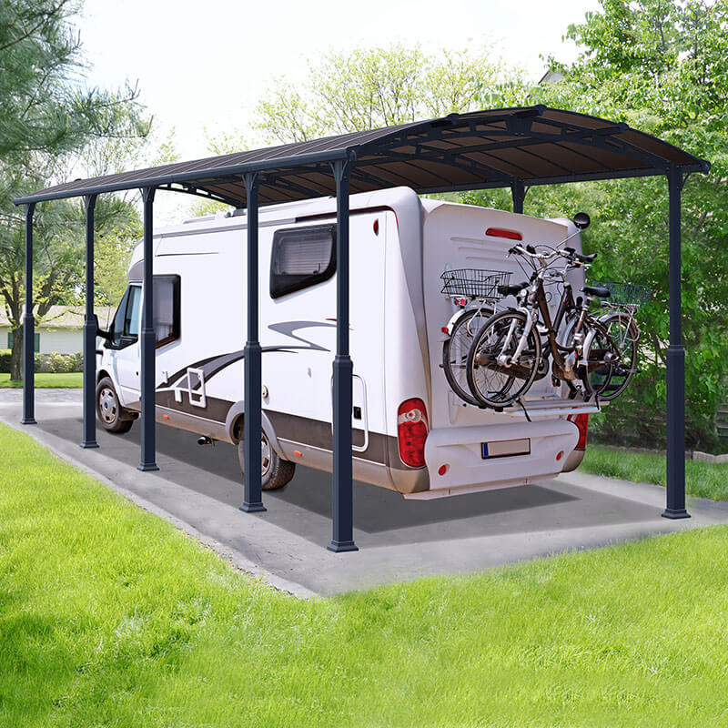 12' x 35' Palram Canopia Arcadia Alpine 10600 Grey Metal Carport (3.59m x 10.72m) online kaufen