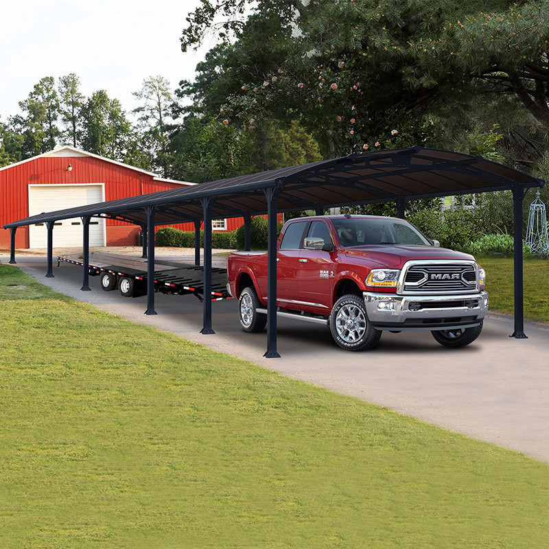 12' x 42' Palram Canopia Arcadia 12700 Grey Metal Carport (3.59m x 12.86m) online kaufen