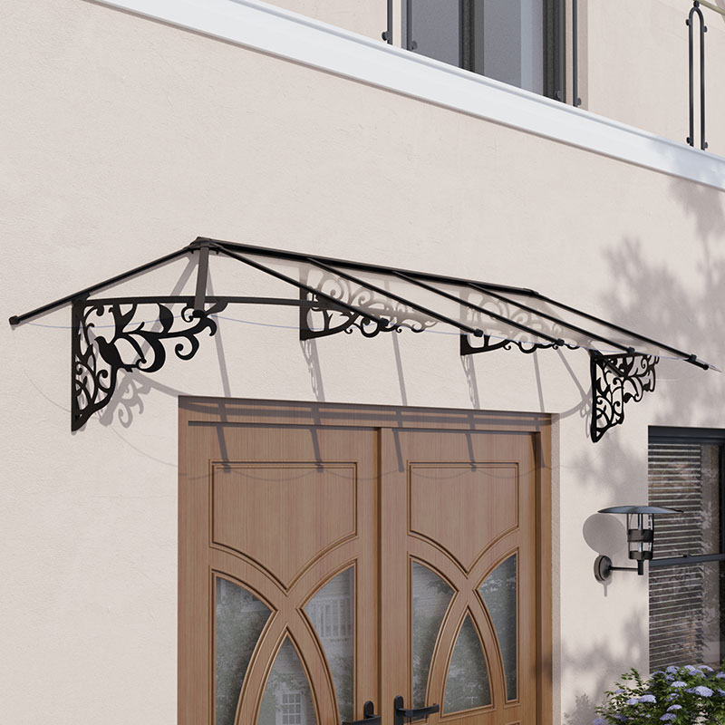 12â2 x 2â11 Palram Canopia Lily 3600 Black Clear Large Door Canopy (3.7m x 0.88m) online kaufen