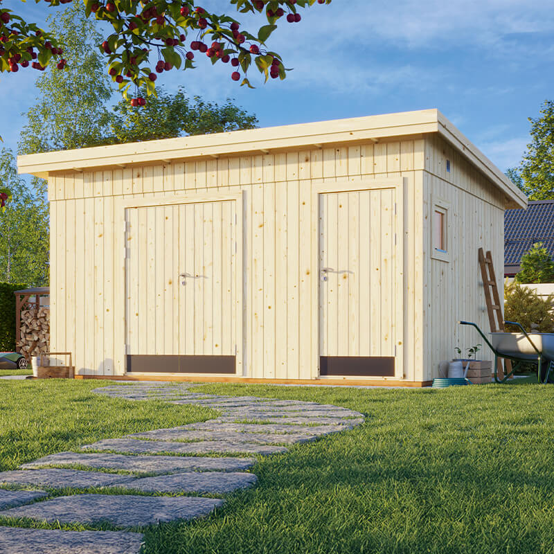 15' x 11' Palmako Kalle (88mm) Premium Multi-room Shed (4.5m x 3.3m) online kaufen
