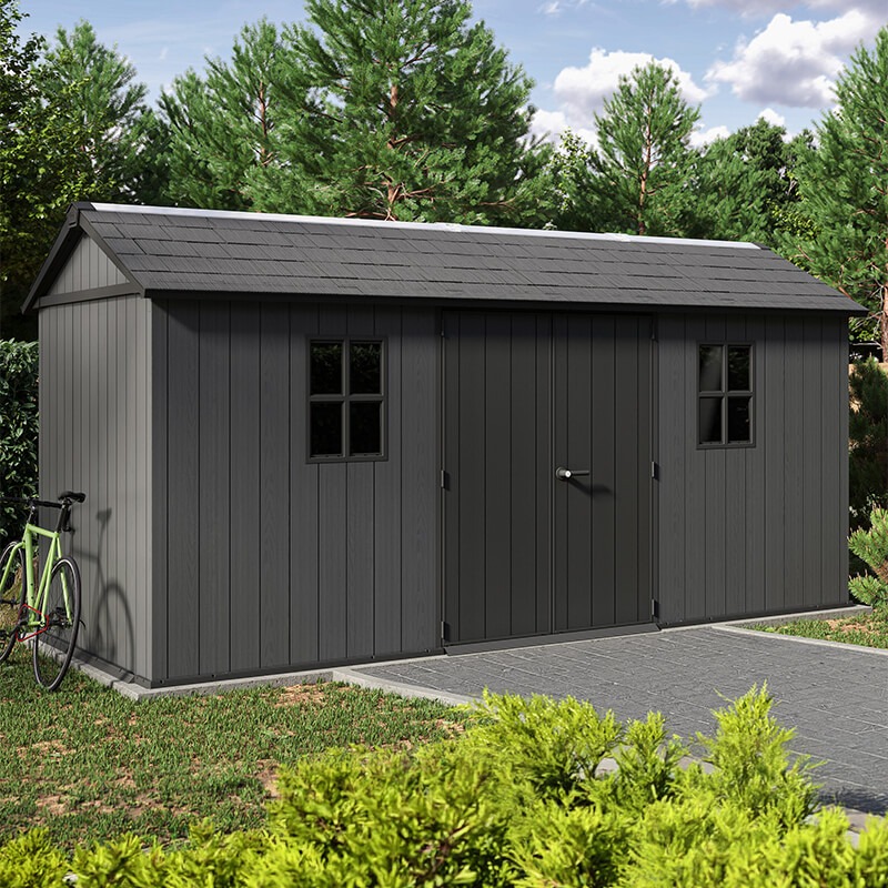 15' x 7'5 Keter Newton Plus Grey Plastic Garden Shed (4.76m x 2.30m) online kaufen