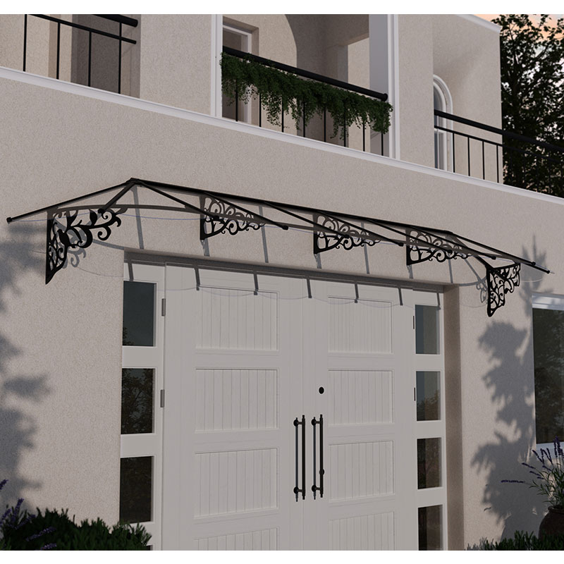 15â6 x 2â11 Palram Canopia Lily 4700 Black Clear Large Door Canopy (4.73m x 0.88m) online kaufen