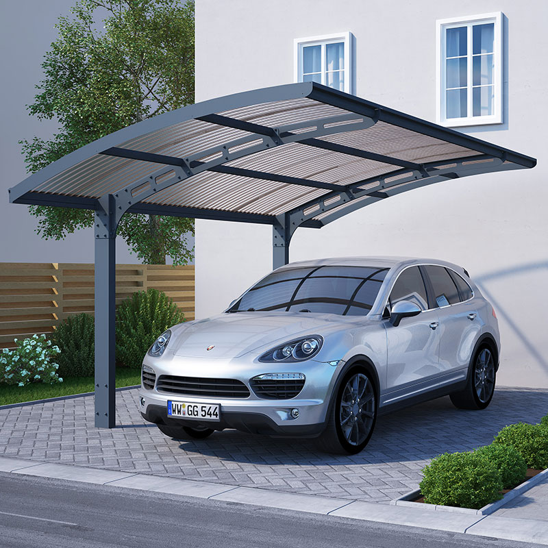 16'x10' (4.8x3m) Palram Canopia Arizona Wave 5000 Grey Metal Carport online kaufen