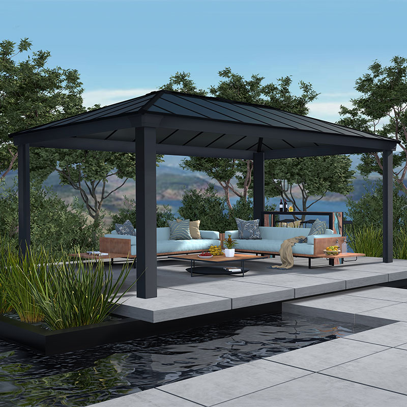 20' x 12' Palram Canopia Dallas 6100 Grey Garden Gazebo (6.12m x 3.64m) online kaufen