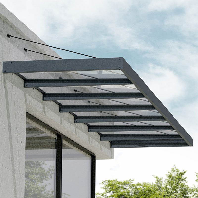 21â8 x 4â7 Palram Canopia Sophia XL 7000 Grey Clear Door Canopy (6.6m x 1.4m) online kaufen