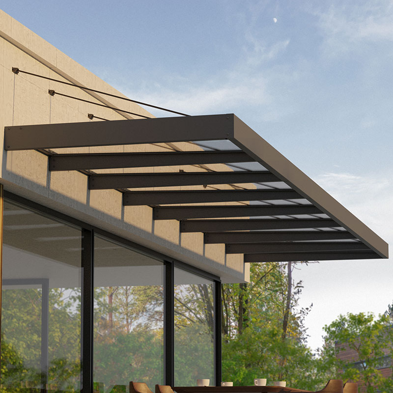24â7 x 4â7 Palram Canopia Sophia XL 8000 Grey Clear Door Canopy (7.5m x 1.4m) online kaufen