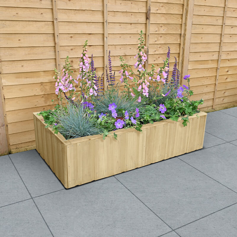 3'11 x 2'2 Forest Lapline Shiplap Wooden Planter (1.2m x 0.67m) online kaufen