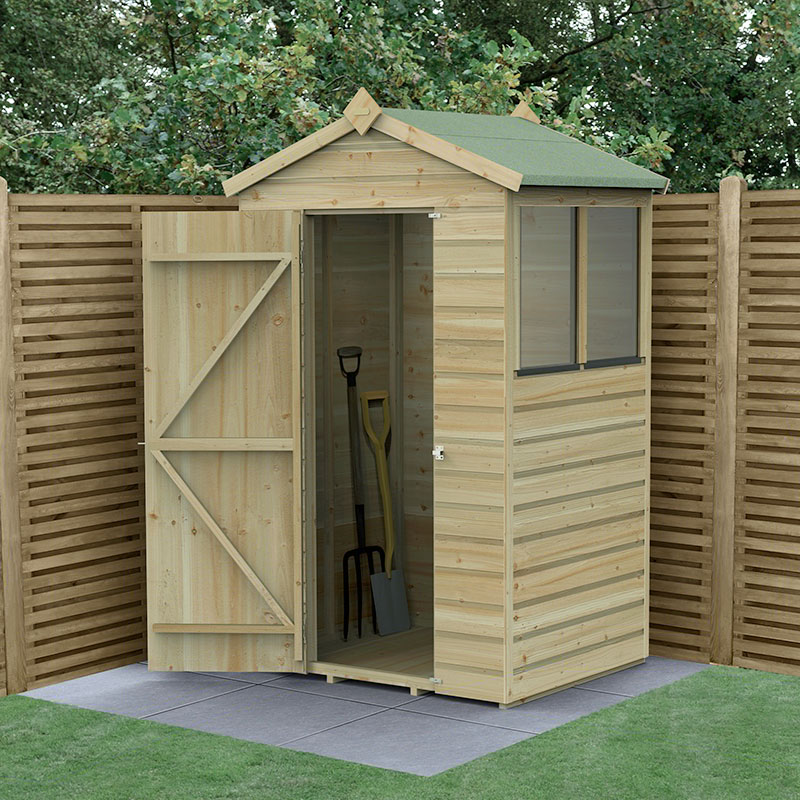 4' x 3' Forest Beckwood 25yr Guarantee Shiplap Pressure Treated Apex Wooden Shed (1.34m x 1m) online kaufen