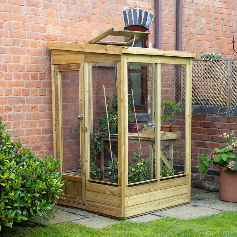 4' x 4' Forest Wallscape Lean To Greenhouse with Glazed Back (1.28m x 1.34m) online kaufen