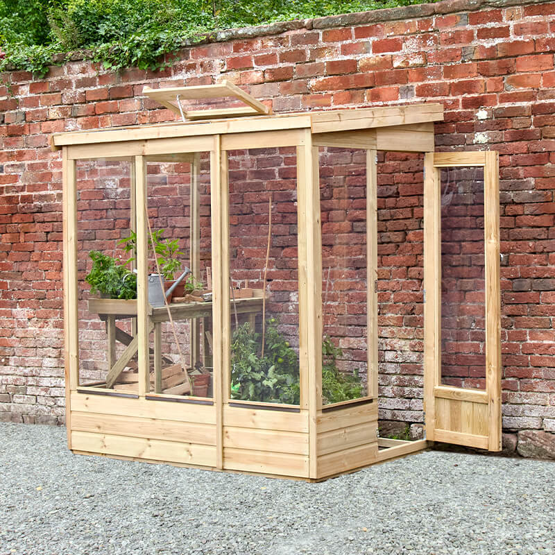 4' x 6' Forest Wallscape Lean To Greenhouse with Open Back (1.28m x 1.93m) online kaufen