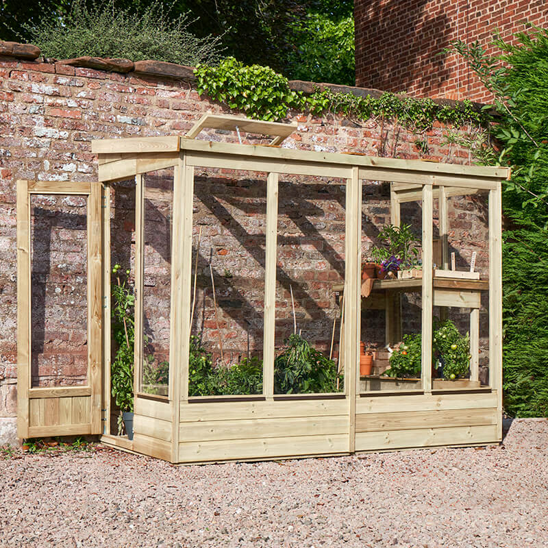 4' x 8' Forest Wallscape Lean To Greenhouse with Open Back (1.28m x 2.52m) online kaufen