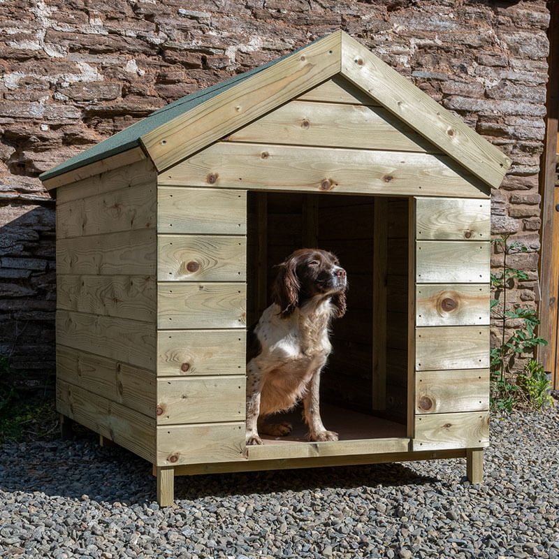 4'2 x 3'6 Forest Hedgerow Wooden Dog Kennel - Pet House (1.28m x 1.06m) online kaufen