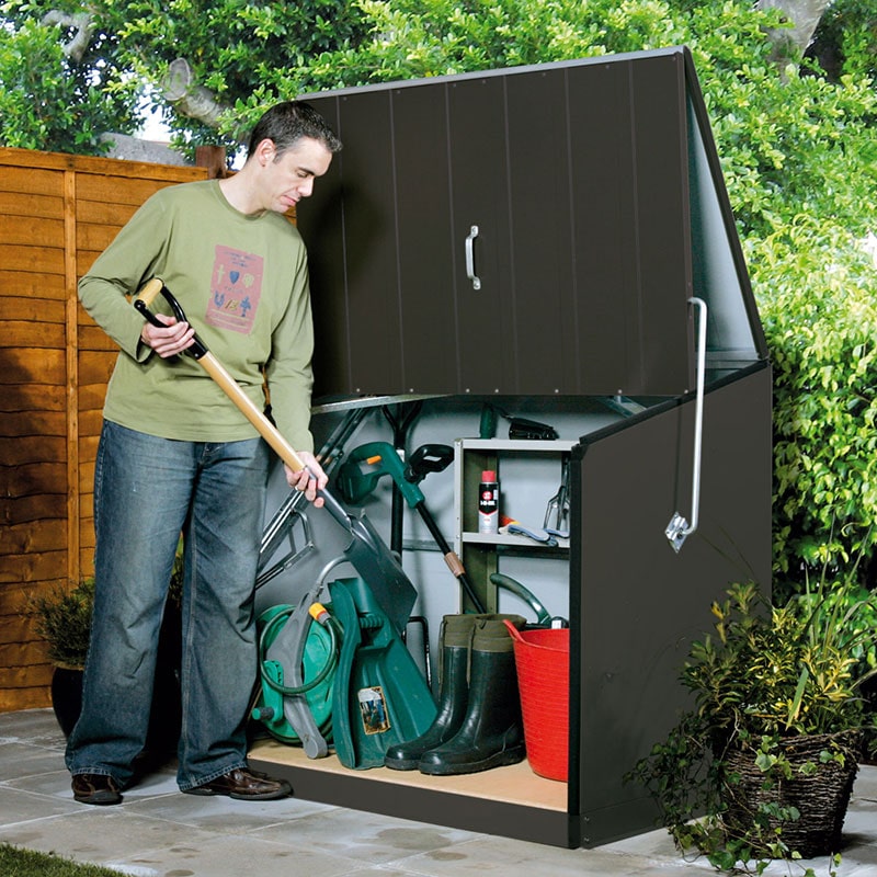 4'6 x 2'11 Trimetals Stowaway Metal Garden Storage Shed - Anthracite (1.38m x 0.89m) online kaufen