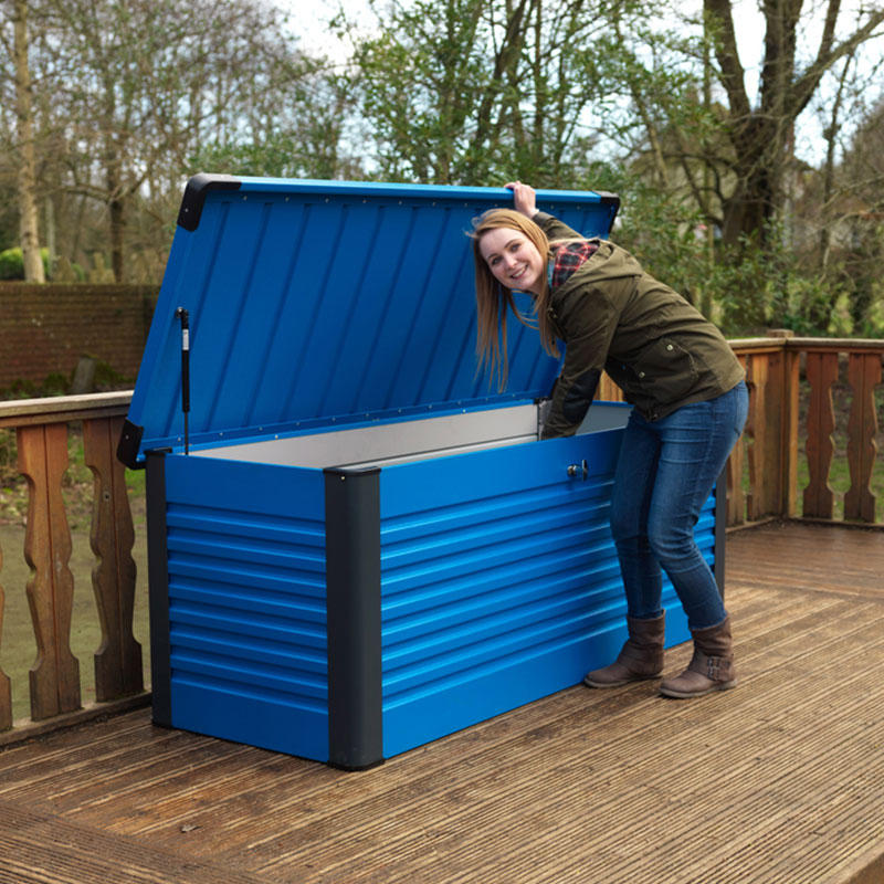 4'x2'5 (1.2x0.75m) Trimetals Blue Protect.a.Box - Premium Metal Garden Storage online kaufen