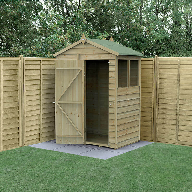 5' x 3' Forest 4Life 25yr Guarantee Overlap Pressure Treated Apex Wooden Shed (1.64m x 1m) online kaufen