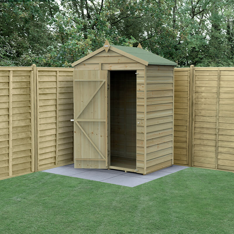5' x 3' Forest 4Life 25yr Guarantee Overlap Pressure Treated Windowless Apex Wooden Storage Shed (1.64m x 1m) online kaufen