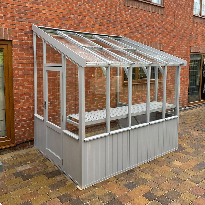 5'1 x 9'4 Coppice Hatfield Lean To Painted Wooden Greenhouse (1.55m x 2.85m) online kaufen