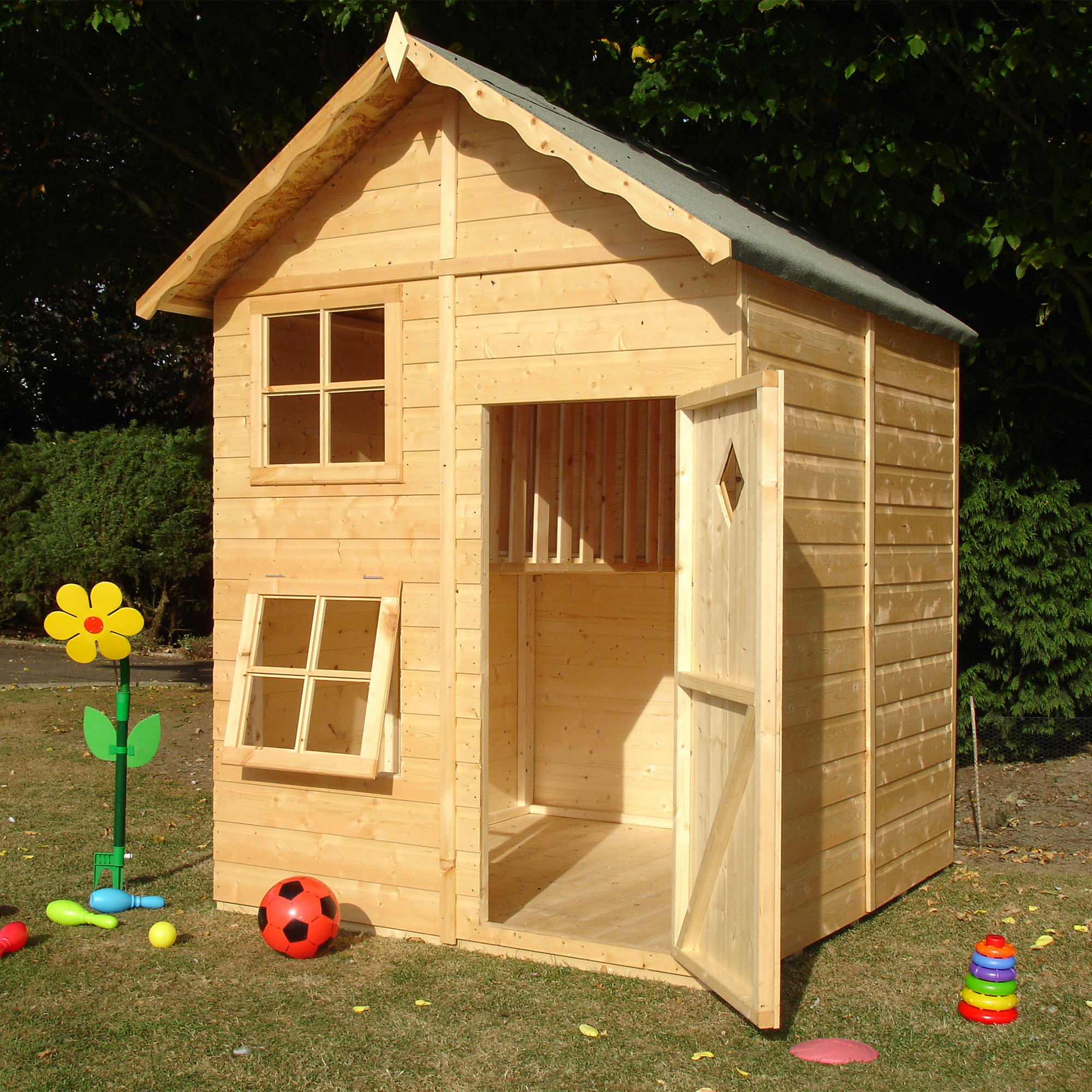 5'3x5'6 Shire Croft 2 Storey Kids Wooden Playhouse online kaufen