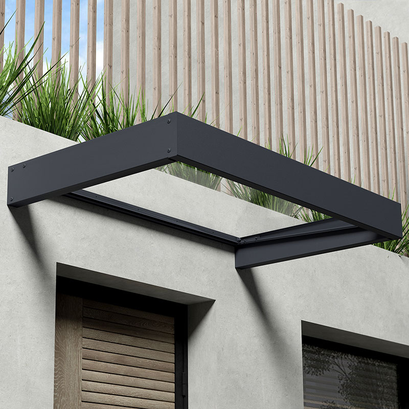 5â3 x 3â1 Palram Canopia Sophia 1600 Grey Clear Door Canopy (1.6m x 0.95m) online kaufen
