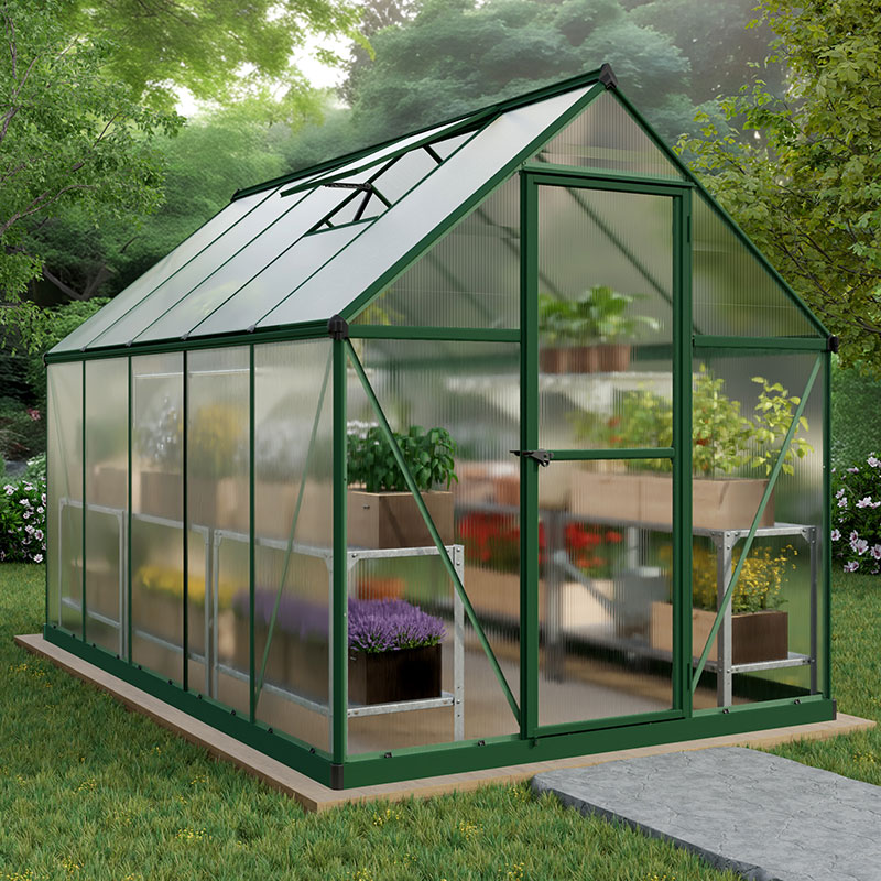 6' x 10' Palram Canopia Mythos Large Walk In Green Polycarbonate Greenhouse (1.85m x 3.06m) online kaufen