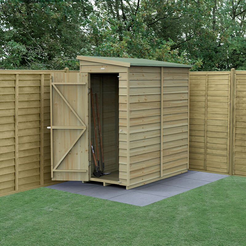 6' x 3' Forest 4Life 25yr Guarantee Overlap Pressure Treated Windowless Pent Wooden Shed (1.88m x 1.02m) - Next Working Day Delivery online kaufen