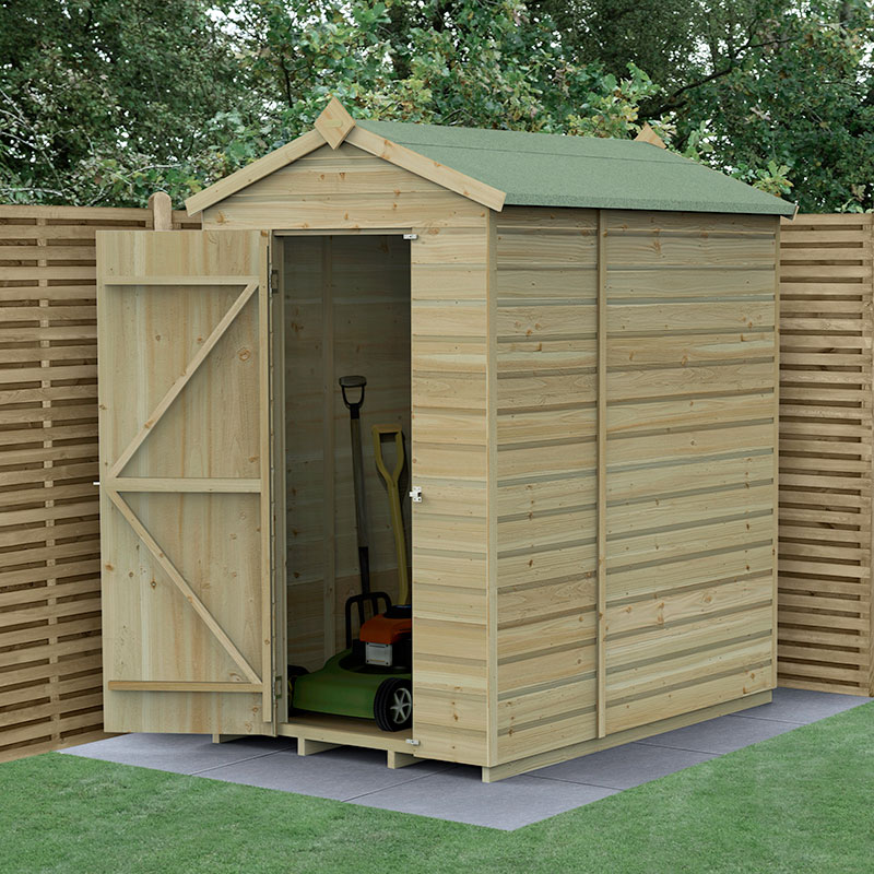6' x 4' Forest Beckwood 25yr Guarantee Shiplap Pressure Treated Windowless Apex Wooden Shed (1.88m x 1.34m) online kaufen