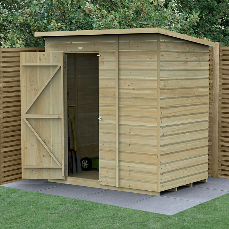 6' x 4' Forest Beckwood 25yr Guarantee Shiplap Pressure Treated Windowless Pent Wooden Shed (1.98m x 1.4m) online kaufen